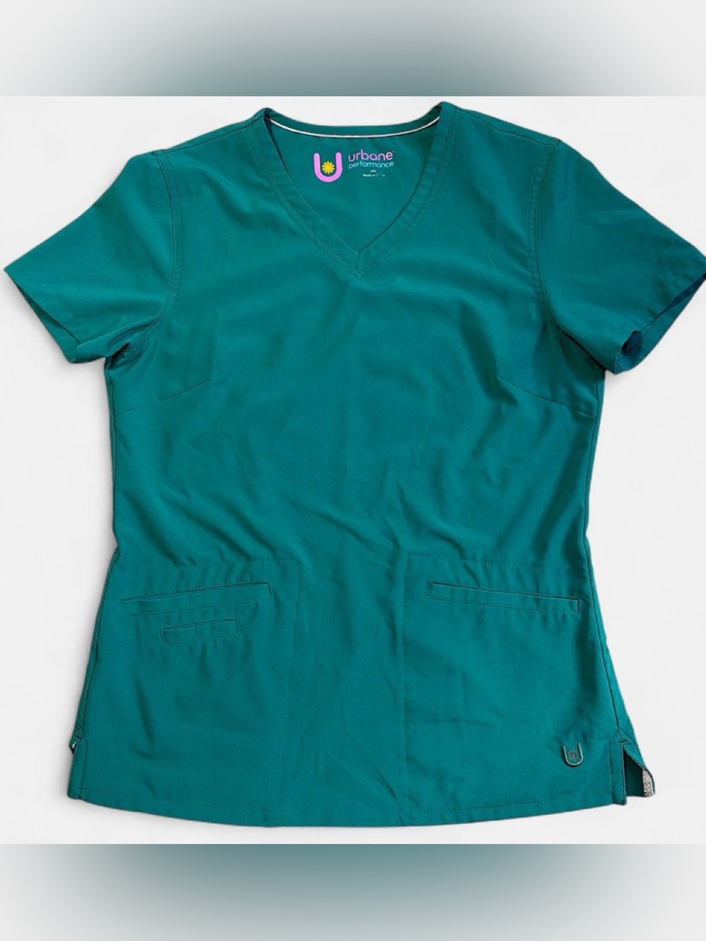 Urbane Women’s Teal V-Neck Short Sleeve Scrub Top